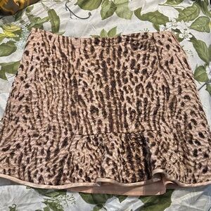 Rebecca Taylor Animal Print Mini Skirt